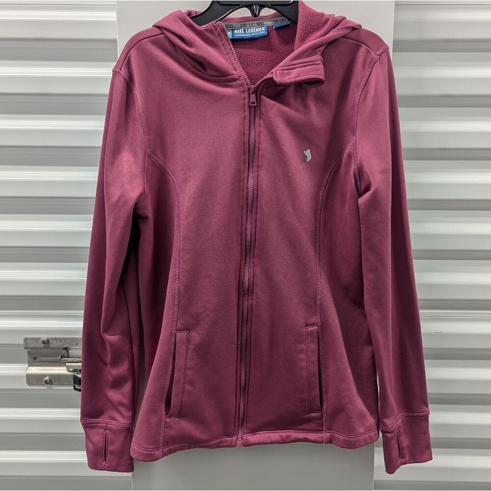 Reel Legends‎ Size Small Pink Full Zip Up Hoodie Sweater Athleisure Loungewear